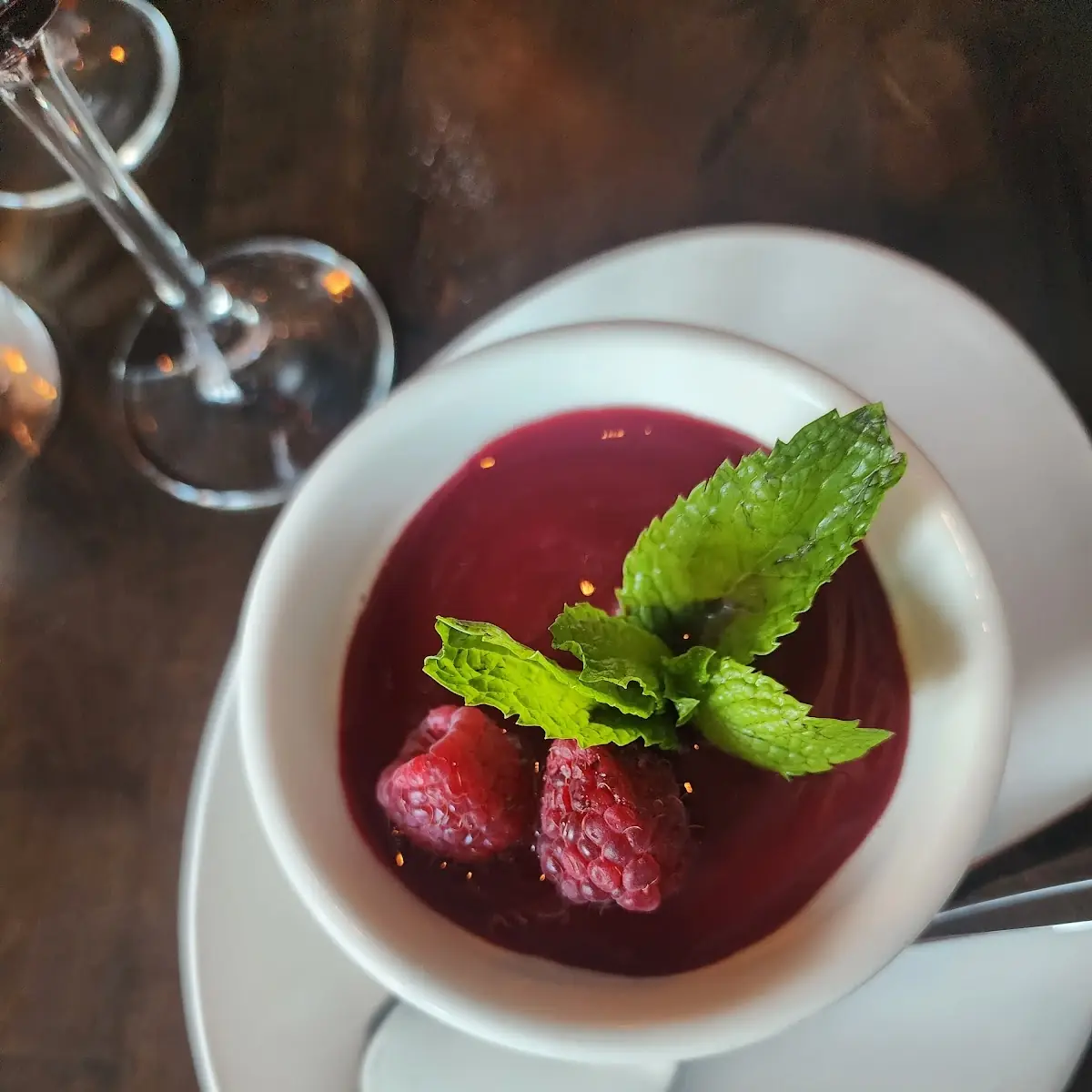 Panna Cotta with Raspberry Coulis