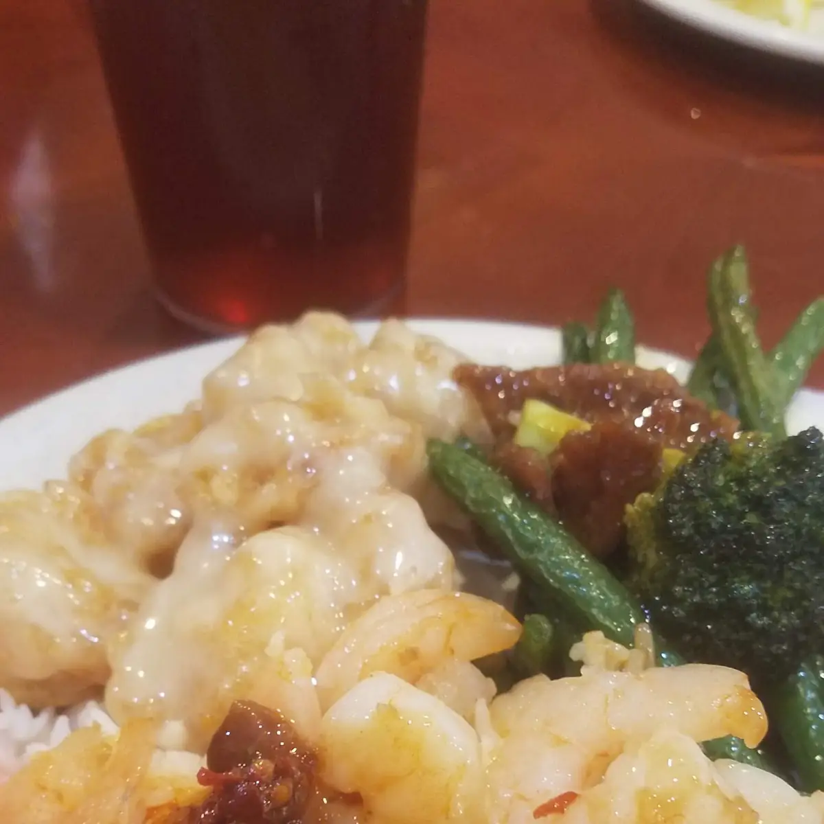 Coconut Shrimp String Beans Steamed Rice