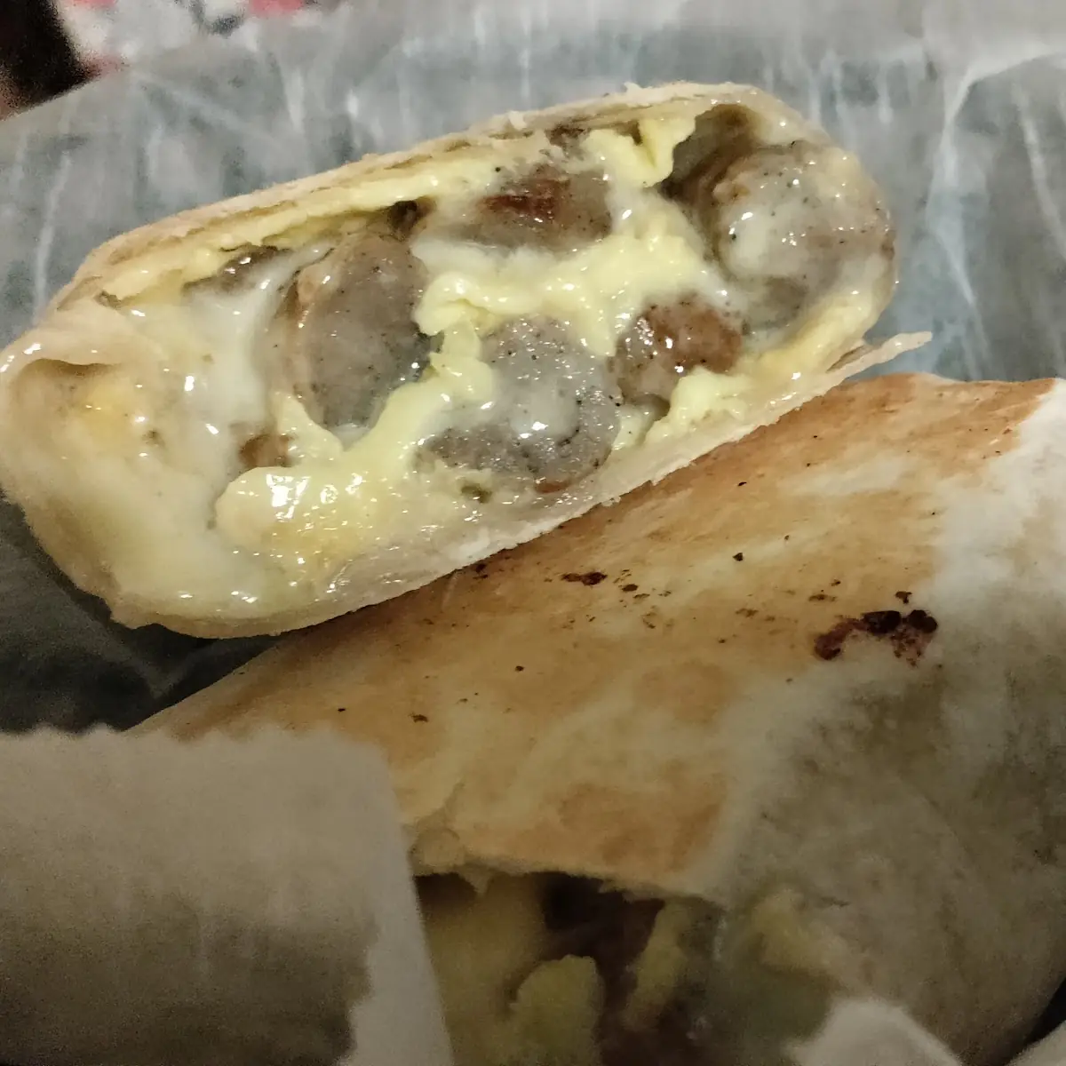 Sausage and Eggs Burrito Supreme
