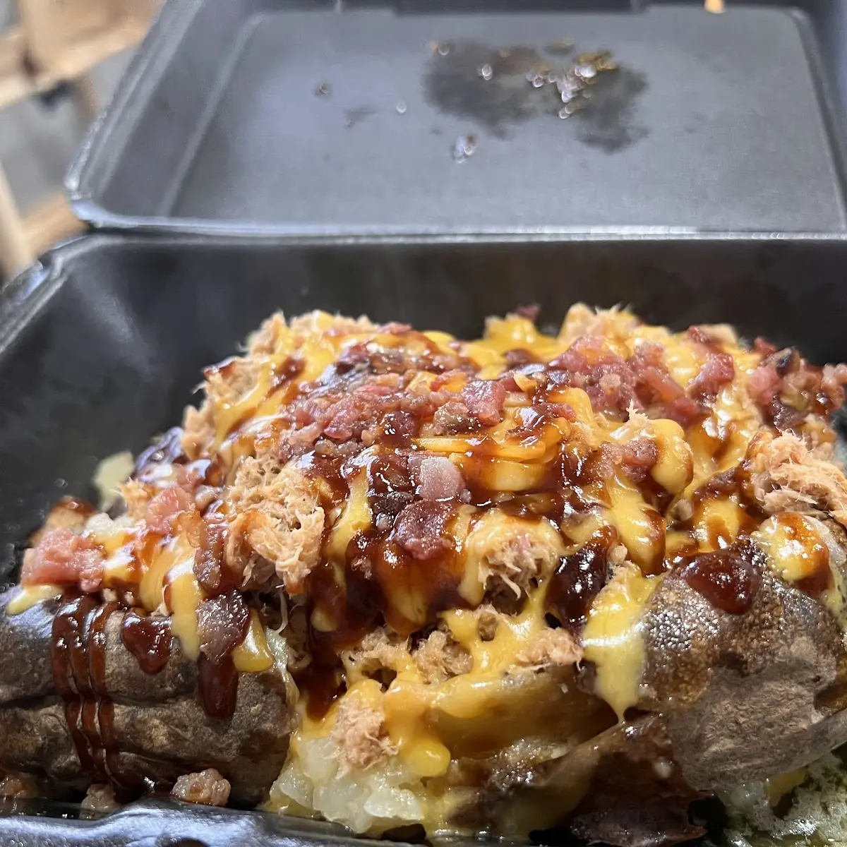 Loaded Pulled Pork Baked Potato