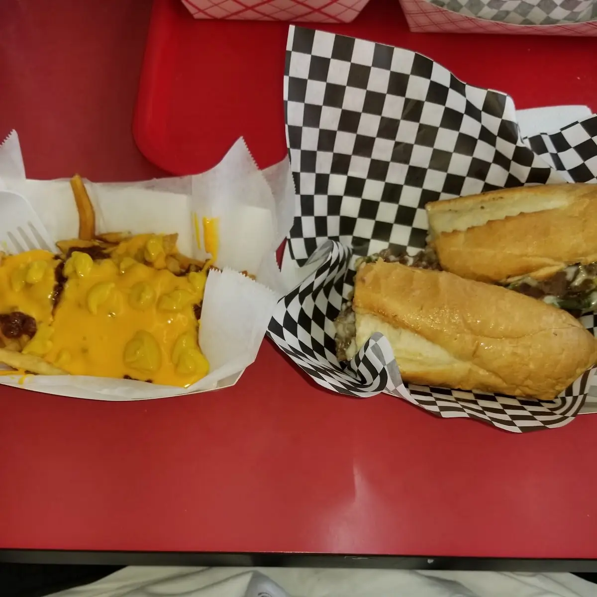 Philly Cheesesteak with Chili Cheese Fries