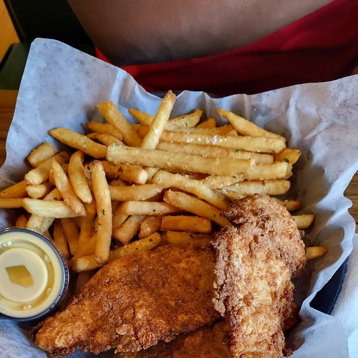 Deep Fried Chicken Tenders and Fries
