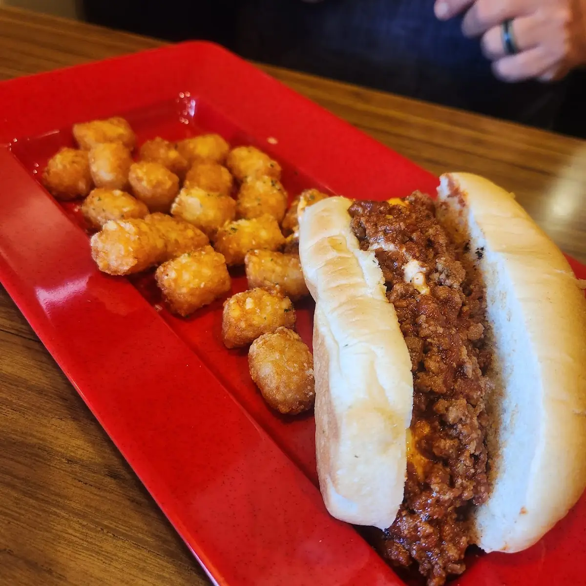 Pimento Cheese Chili Dog