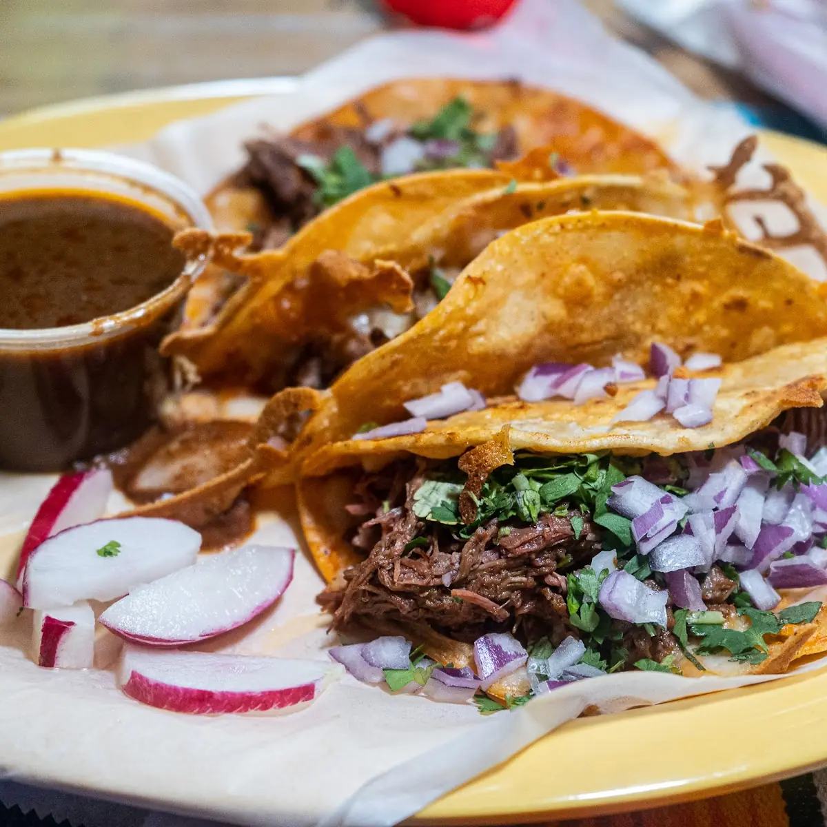 Birria Tacos and Consomé