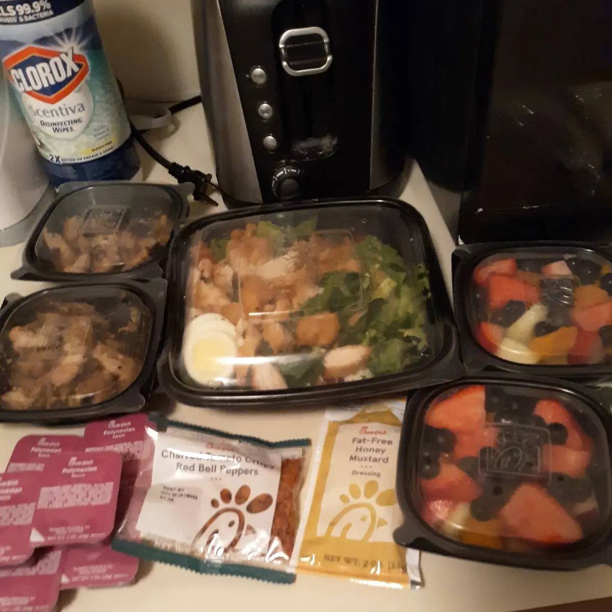 Grilled Chicken Nuggets Cobb Salad Fruit Cups