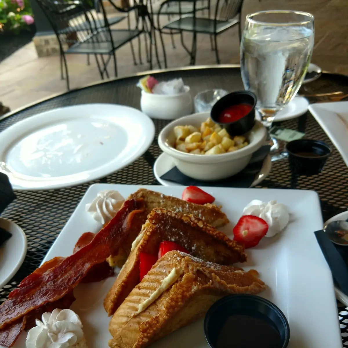 Stuffed French Toast and Bacon