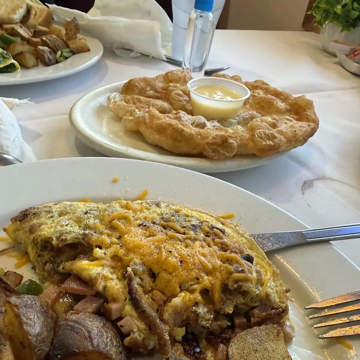 Meat Lovers Omelette and Scone