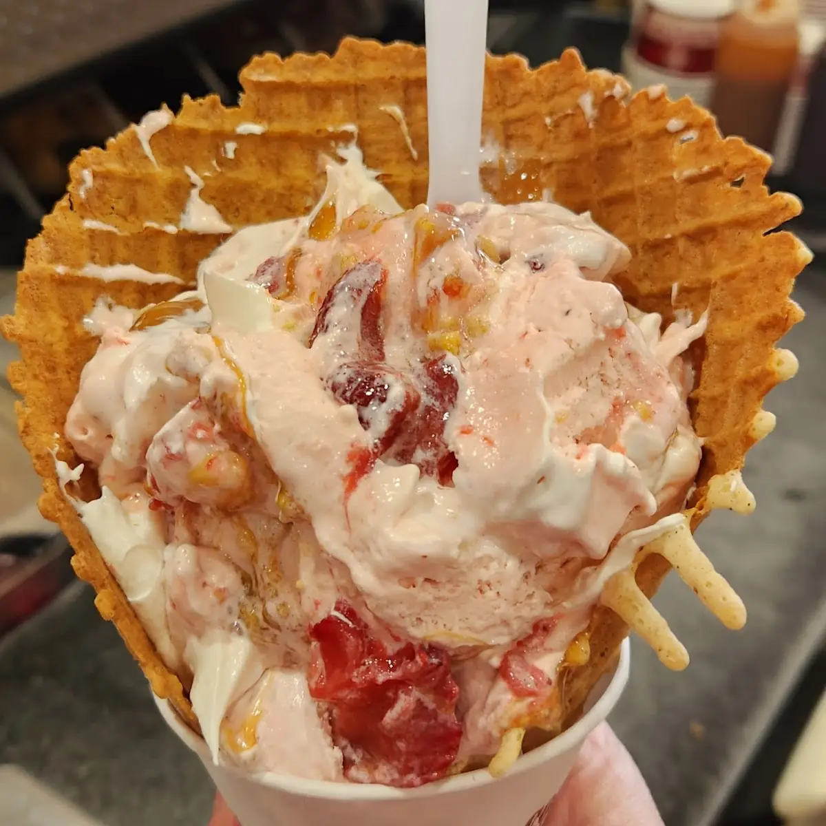 Strawberry Blonde Waffle Cone