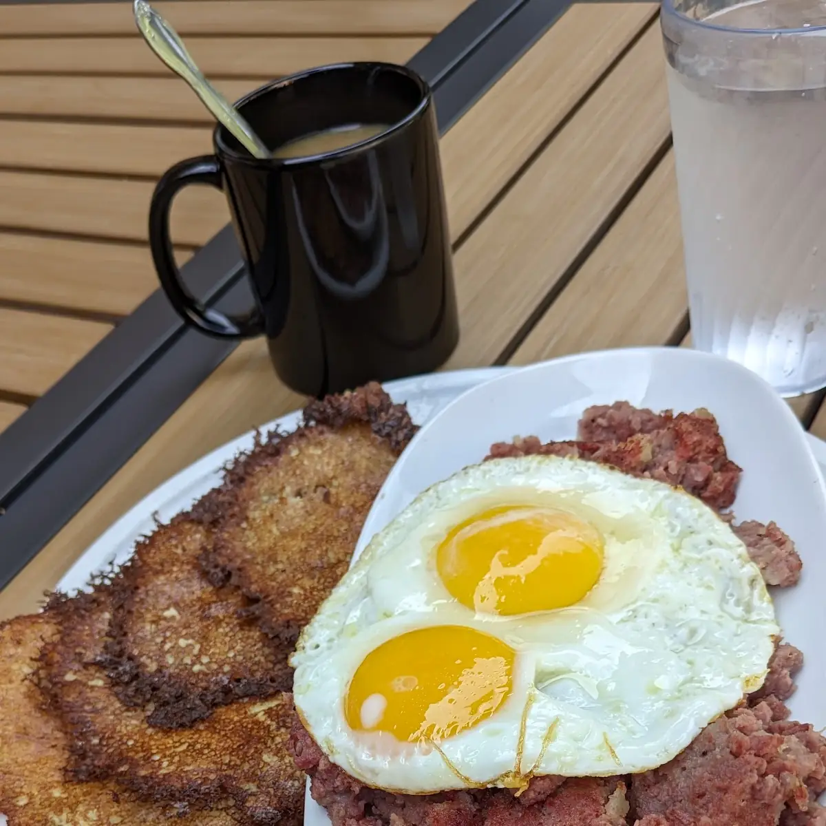 Potato Pancakes and Eggs