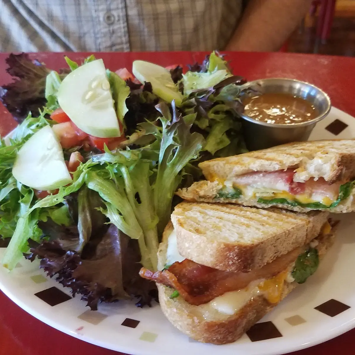 Grilled Cheese Sandwich with Side Salad