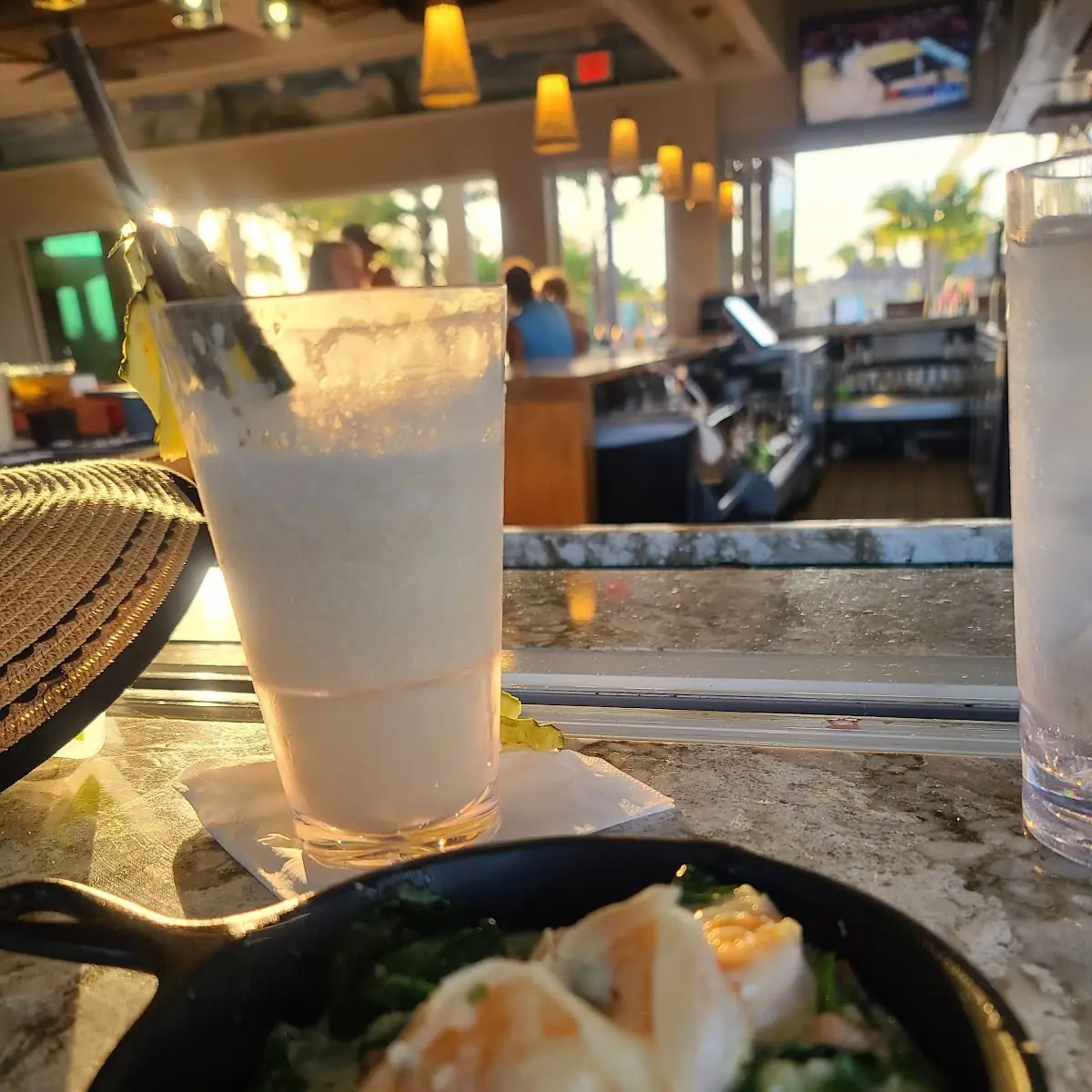 Pina Colada and Shrimp Scampi