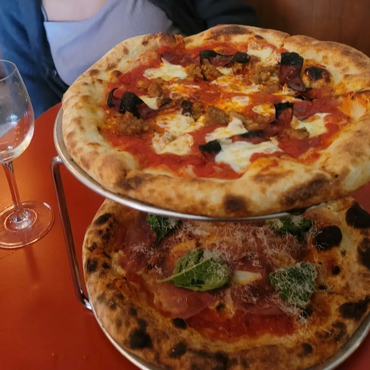 Sourdough Crust Pepperoni and Sausage Pizza