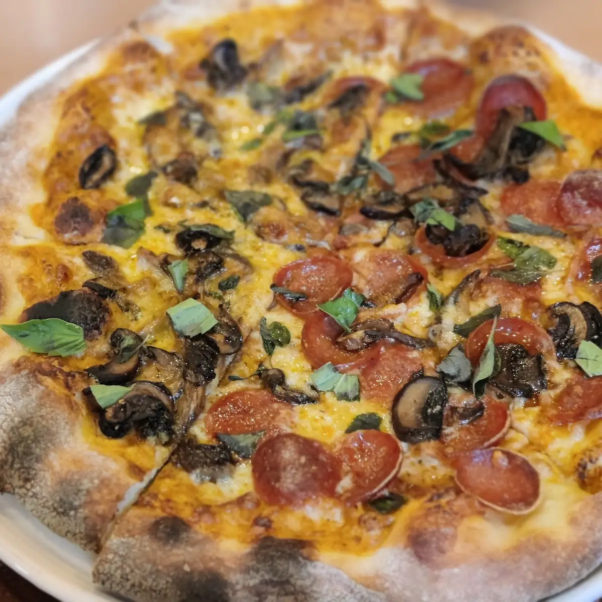 Pepperoni and Mushroom Pizza