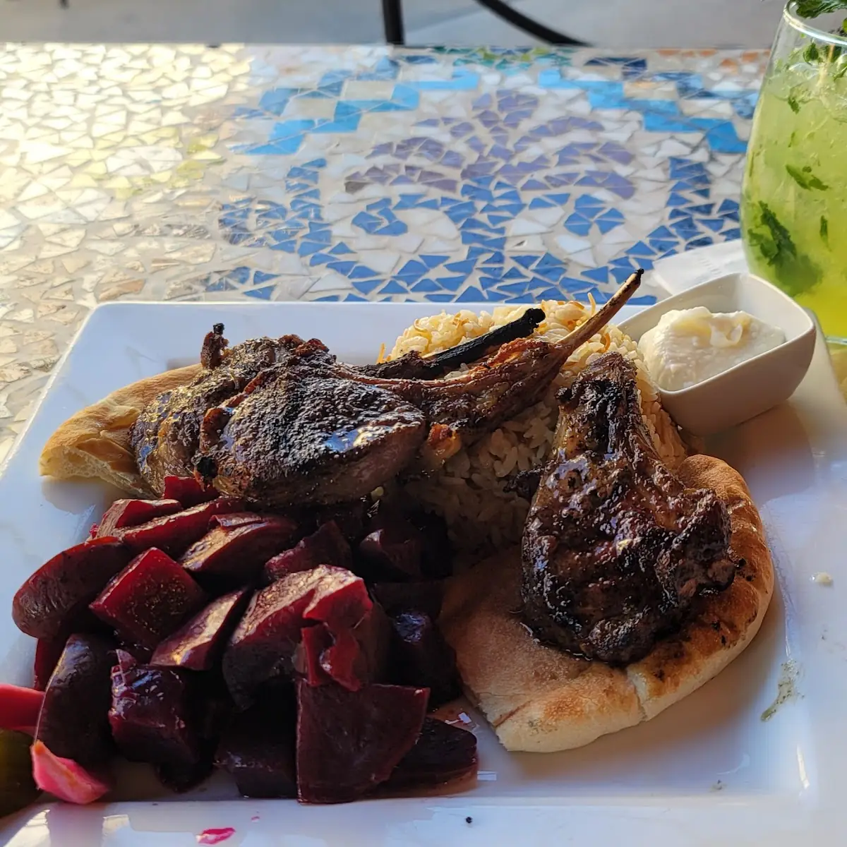 Lamp Chops and Beet Salad