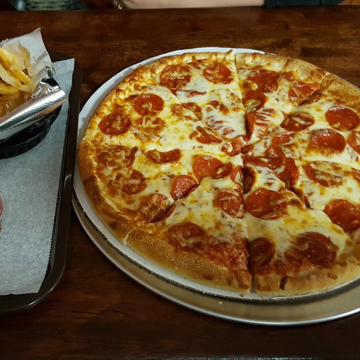 Onion Rings & Pepperoni Pizza