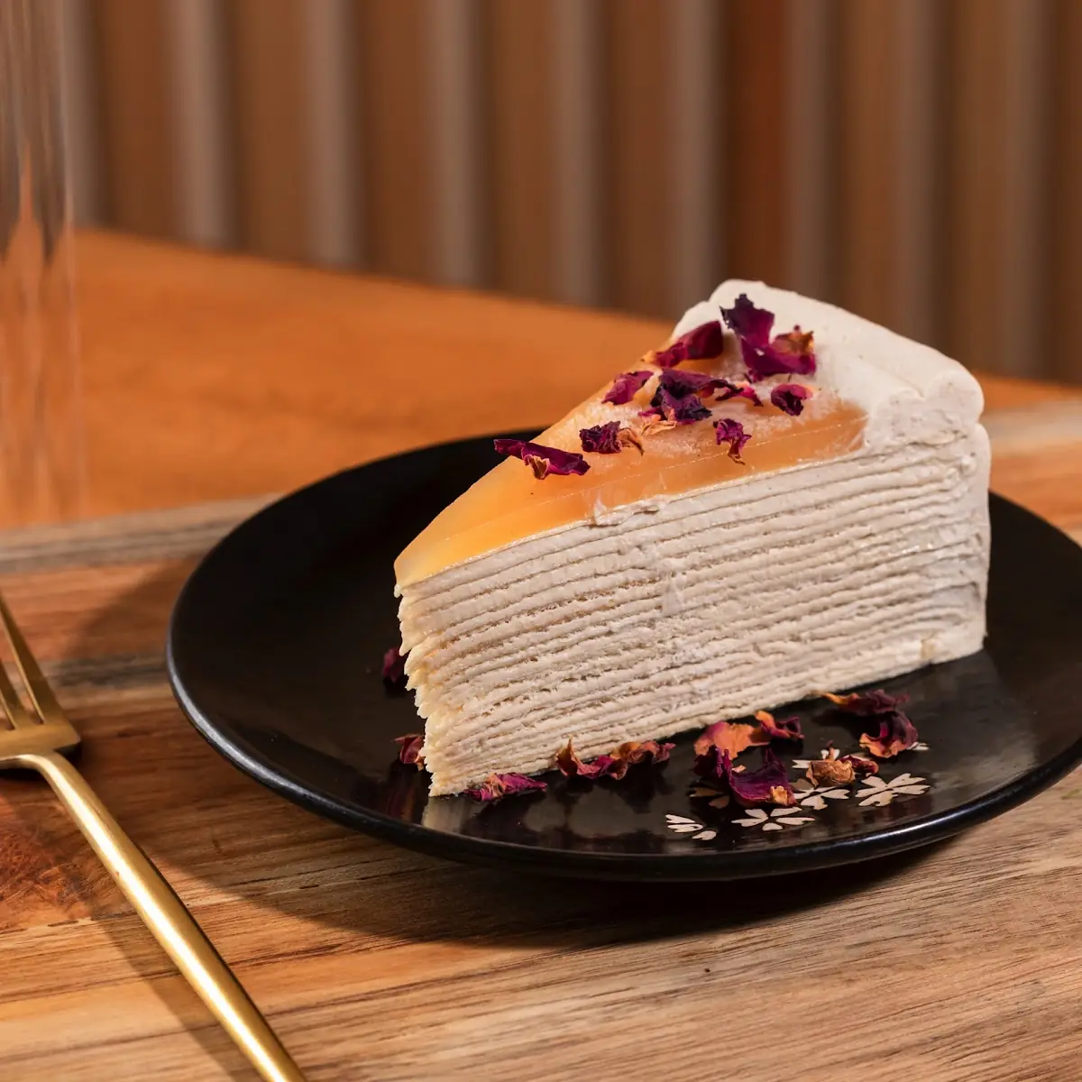 Peach Oolong Crêpe Layer Cake