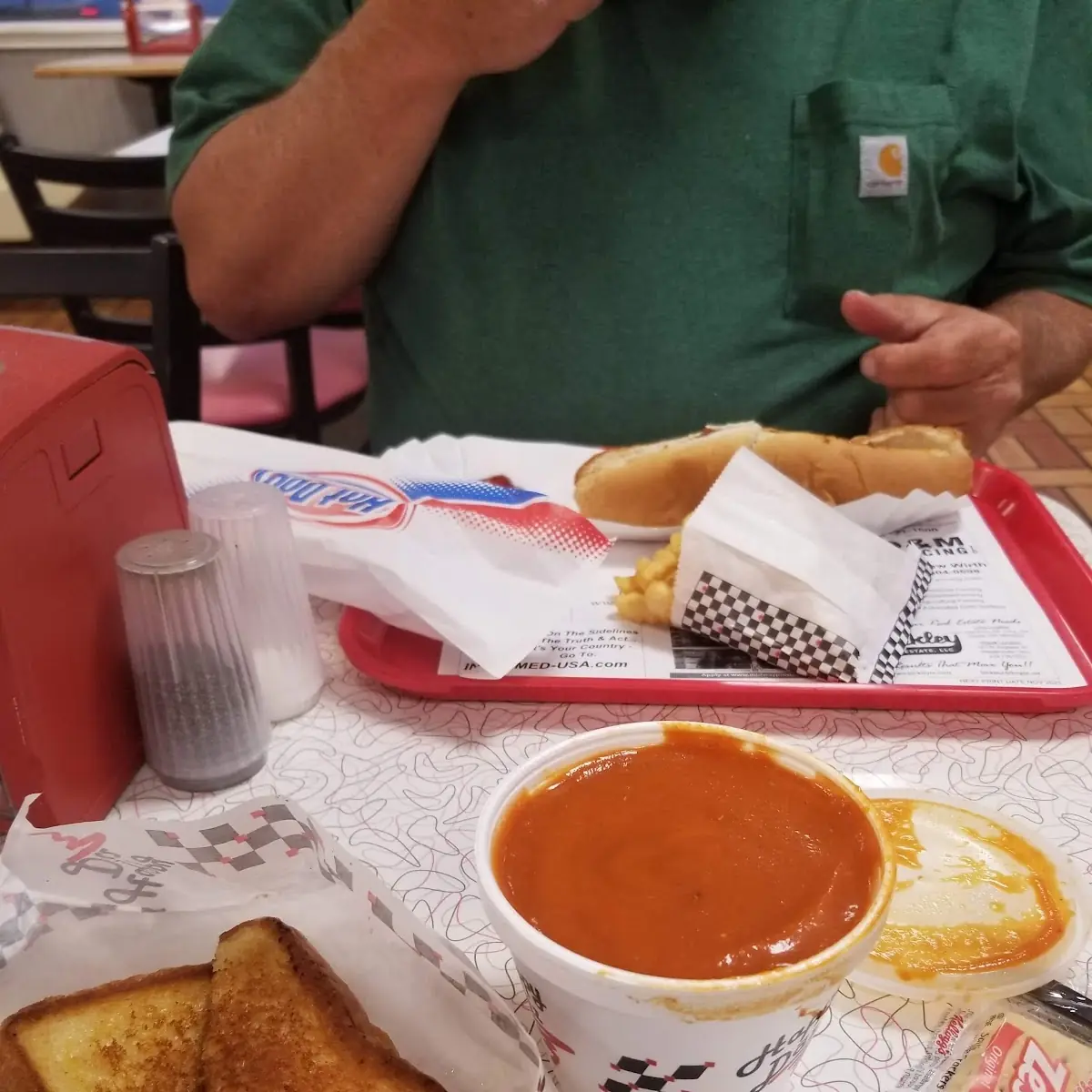 Gooey Grilled Cheese Tomato Soup