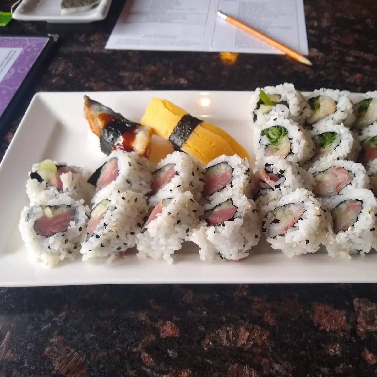 Yellow Tail and Scallions Rolls