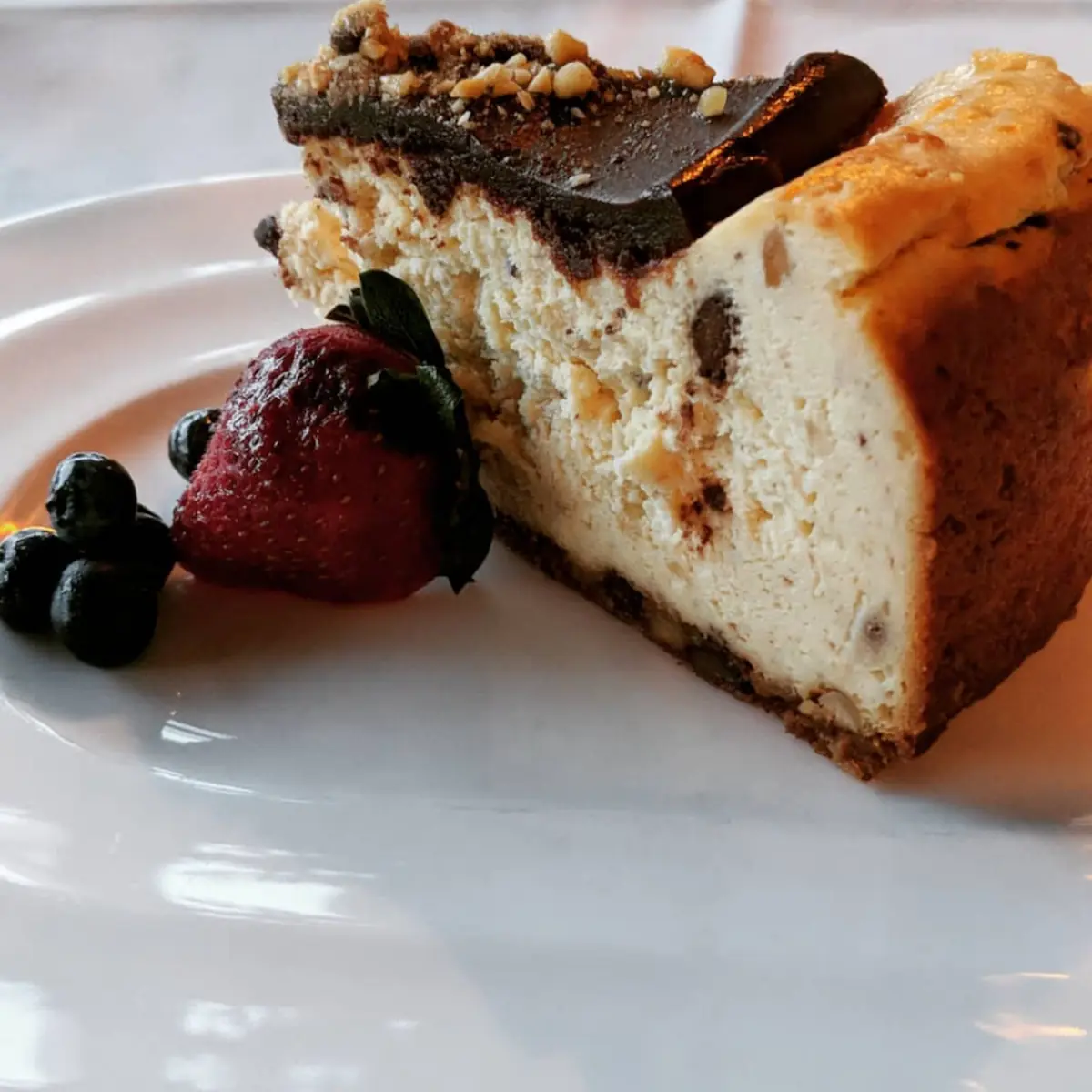 Hazelnut Chocolate Chip Cheesecake