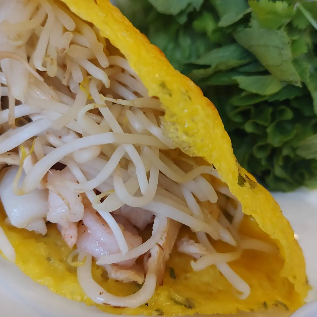 Simmering Banh Xeo