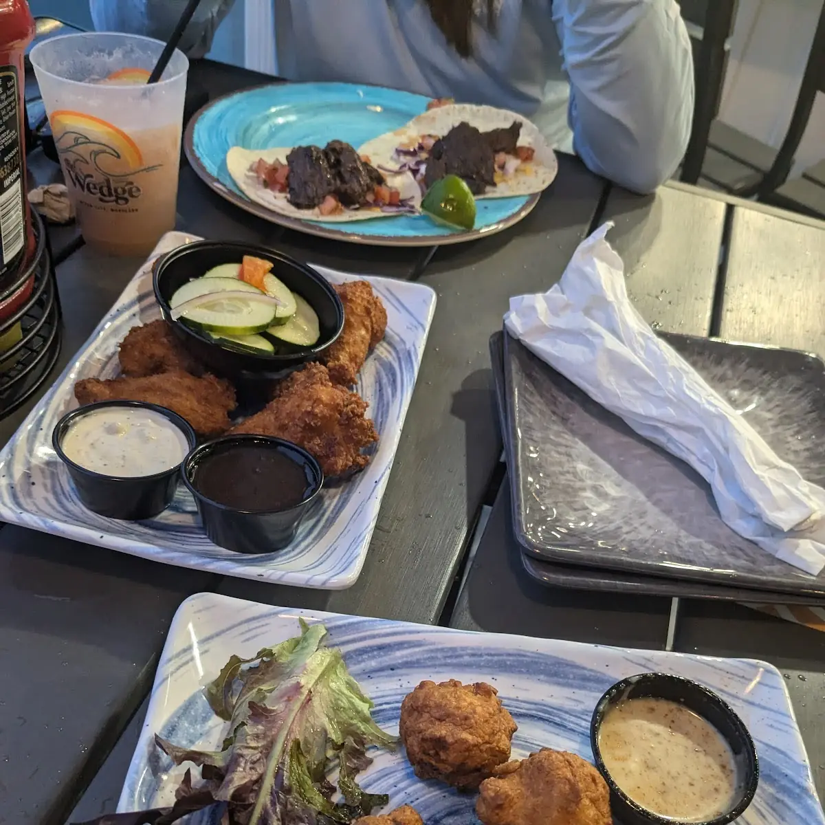 Conch Fritters and Wings
