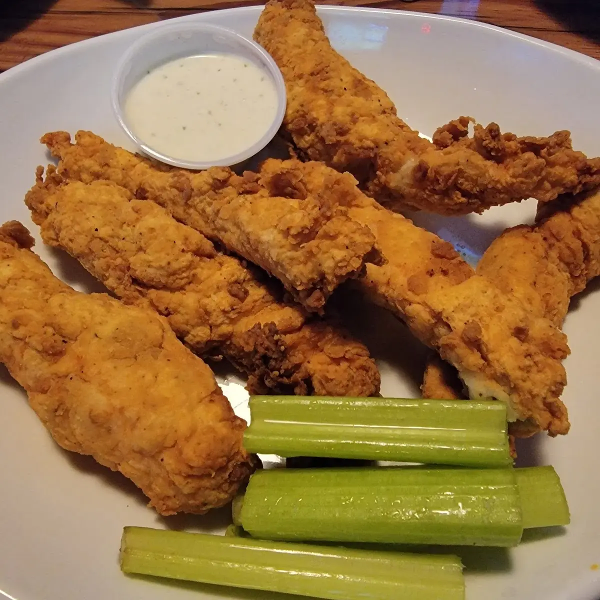 Crispy Chicken Tenders with Celery