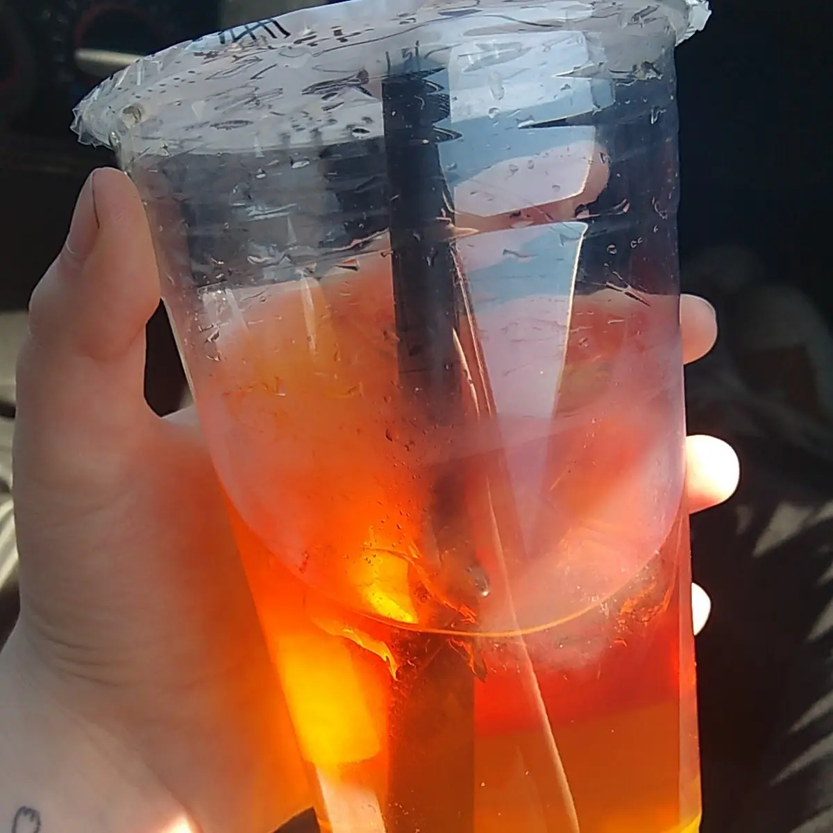Peach Tea with Mango Jellies