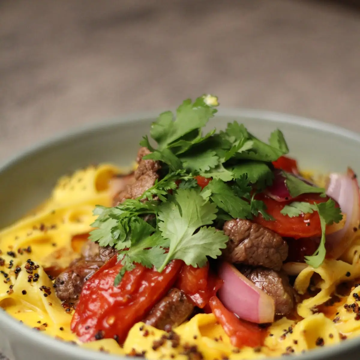 Filet Mignon Huancaina Pappardelle