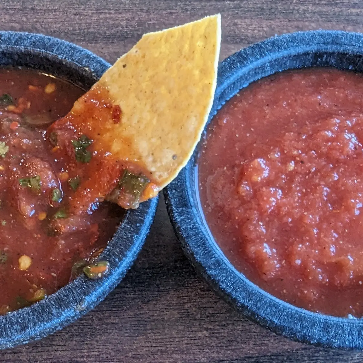 Spicy and Mild Sauce with Chips