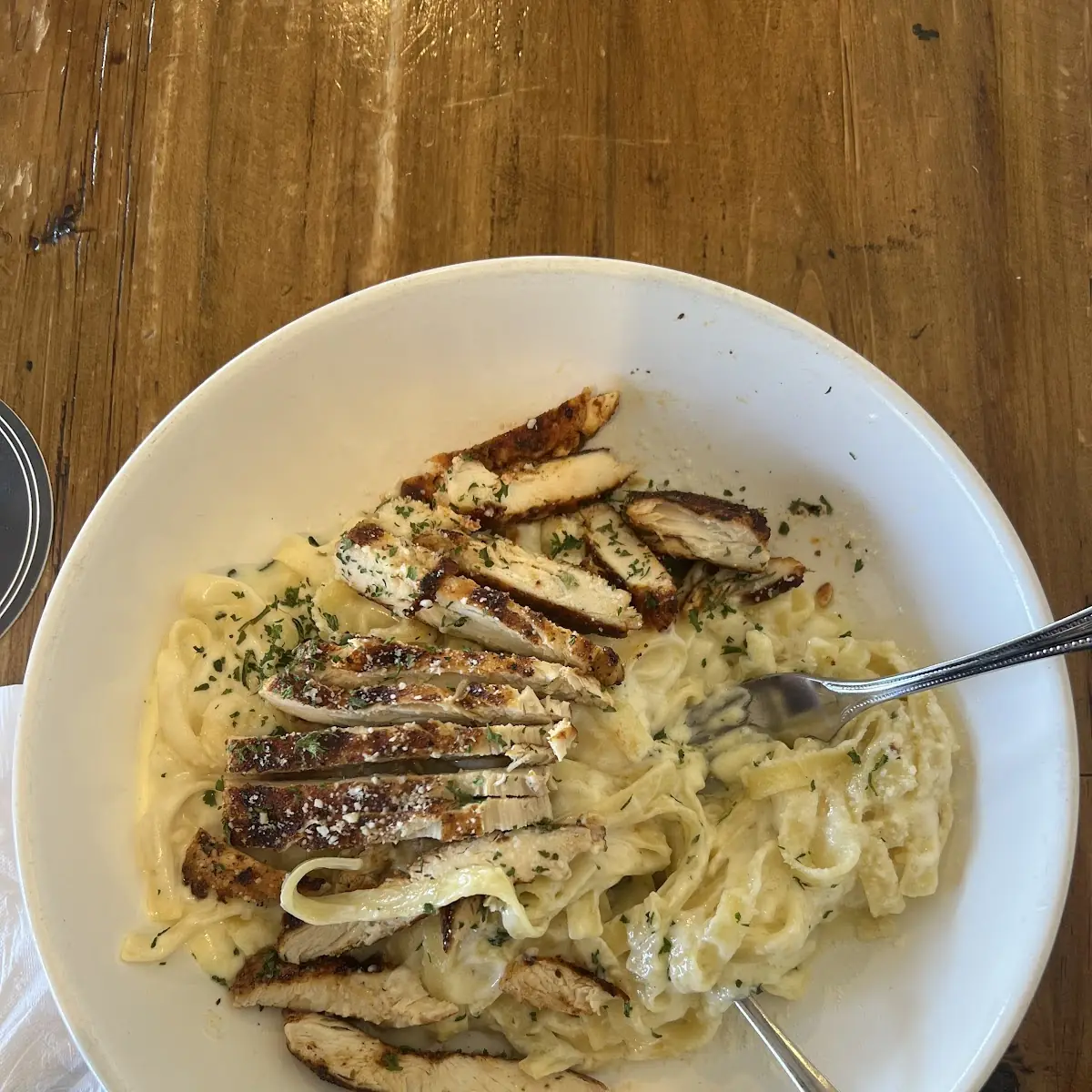 Grilled Chicken Carbonara