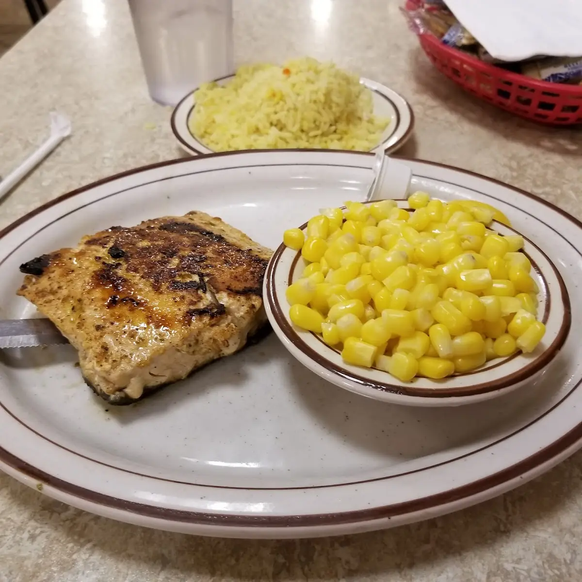 Grilled Salmon with Corn