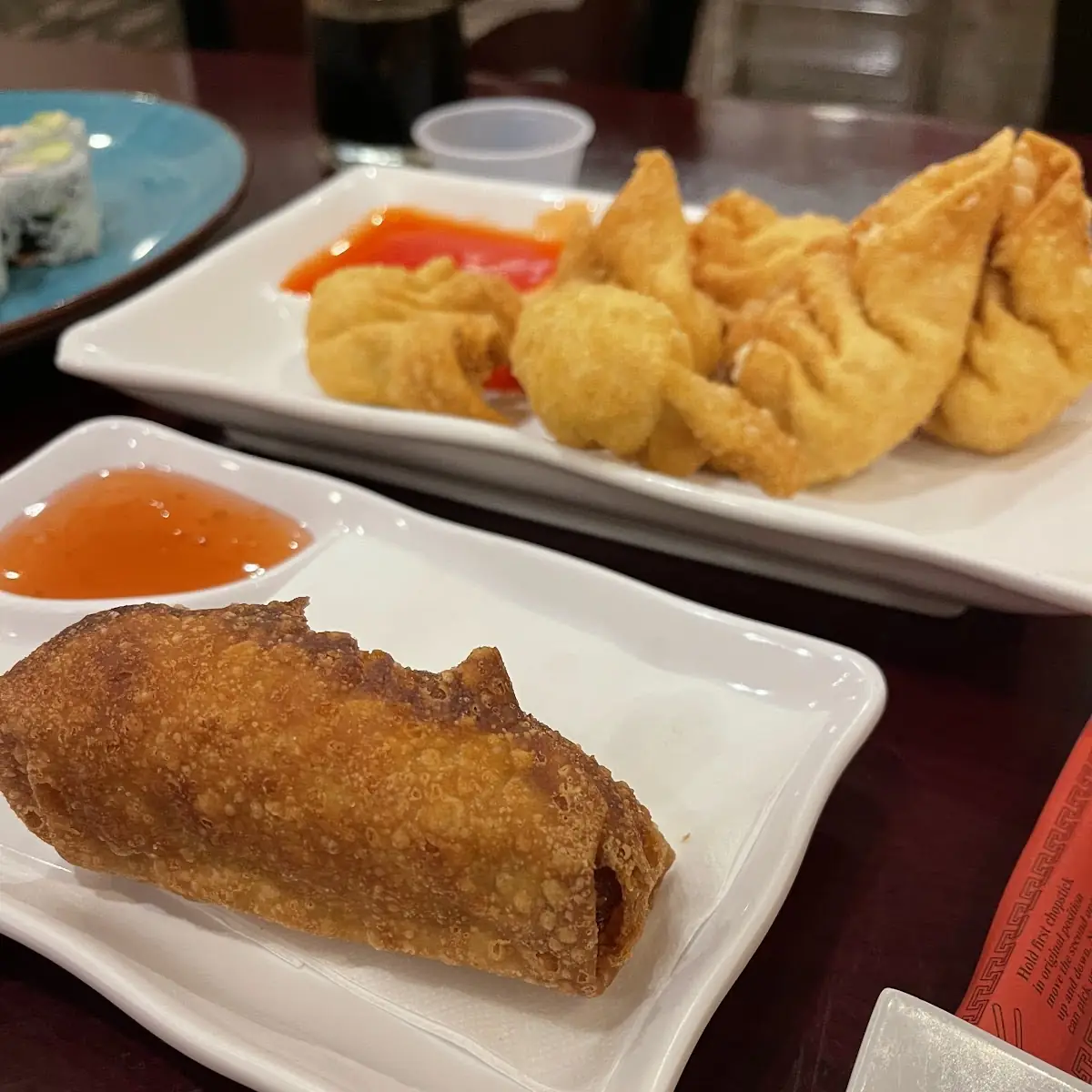Egg Rolls and Crab Rangoon