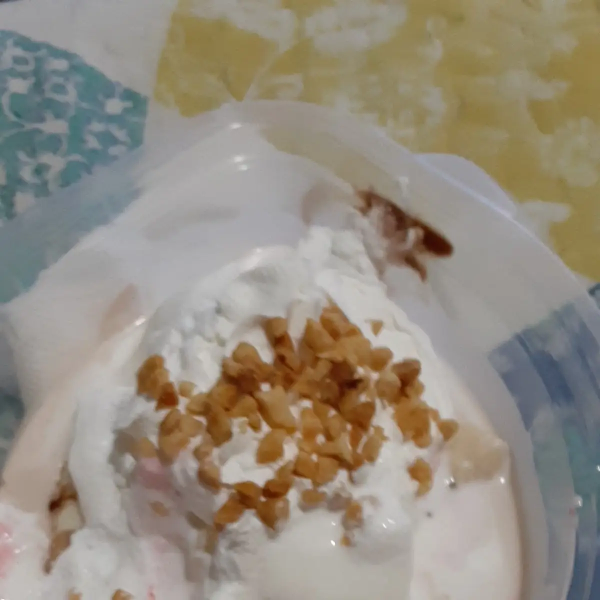 Melted Banana Split from Waiting Too Long