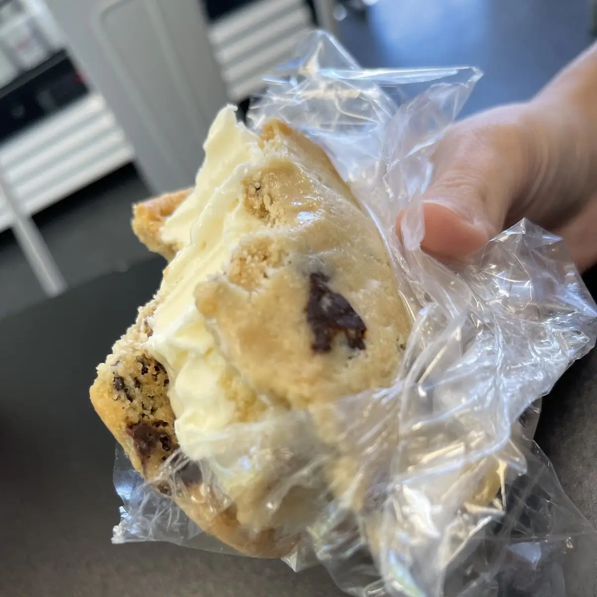 Chocolate Chip Cookie Ice Cream Sandwich