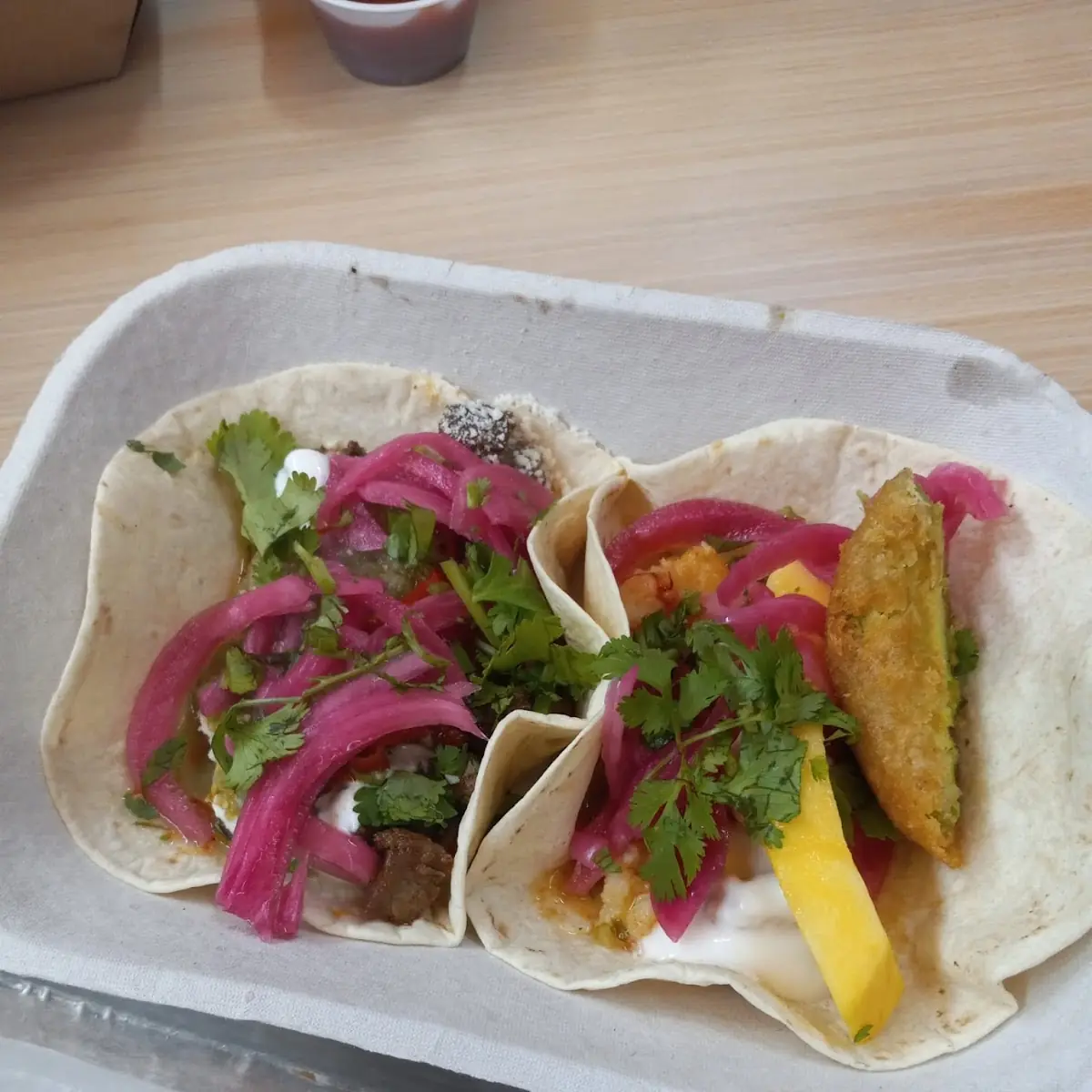 Black Bean Taco and Fish Taco