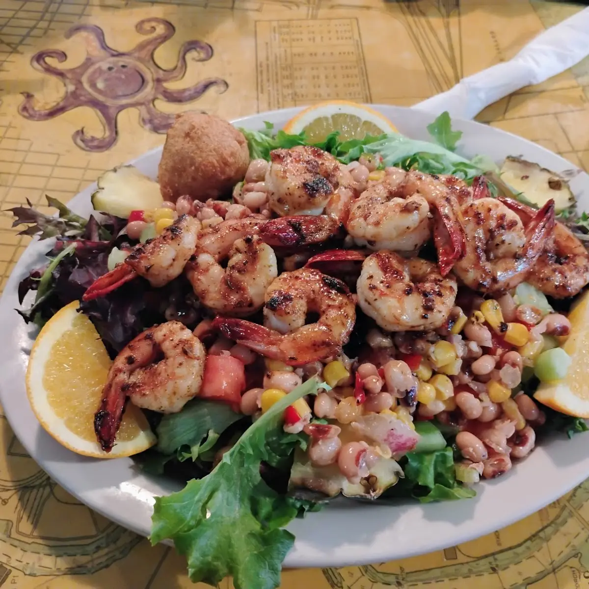 Black Eyed Pea Salad and Shrimp