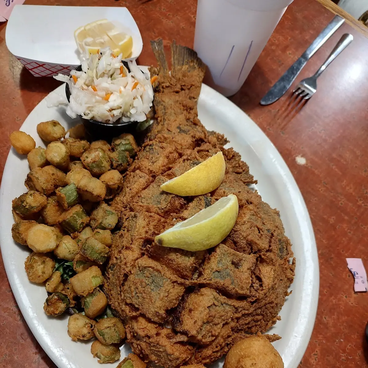 Fried Shrimp and Flounder
