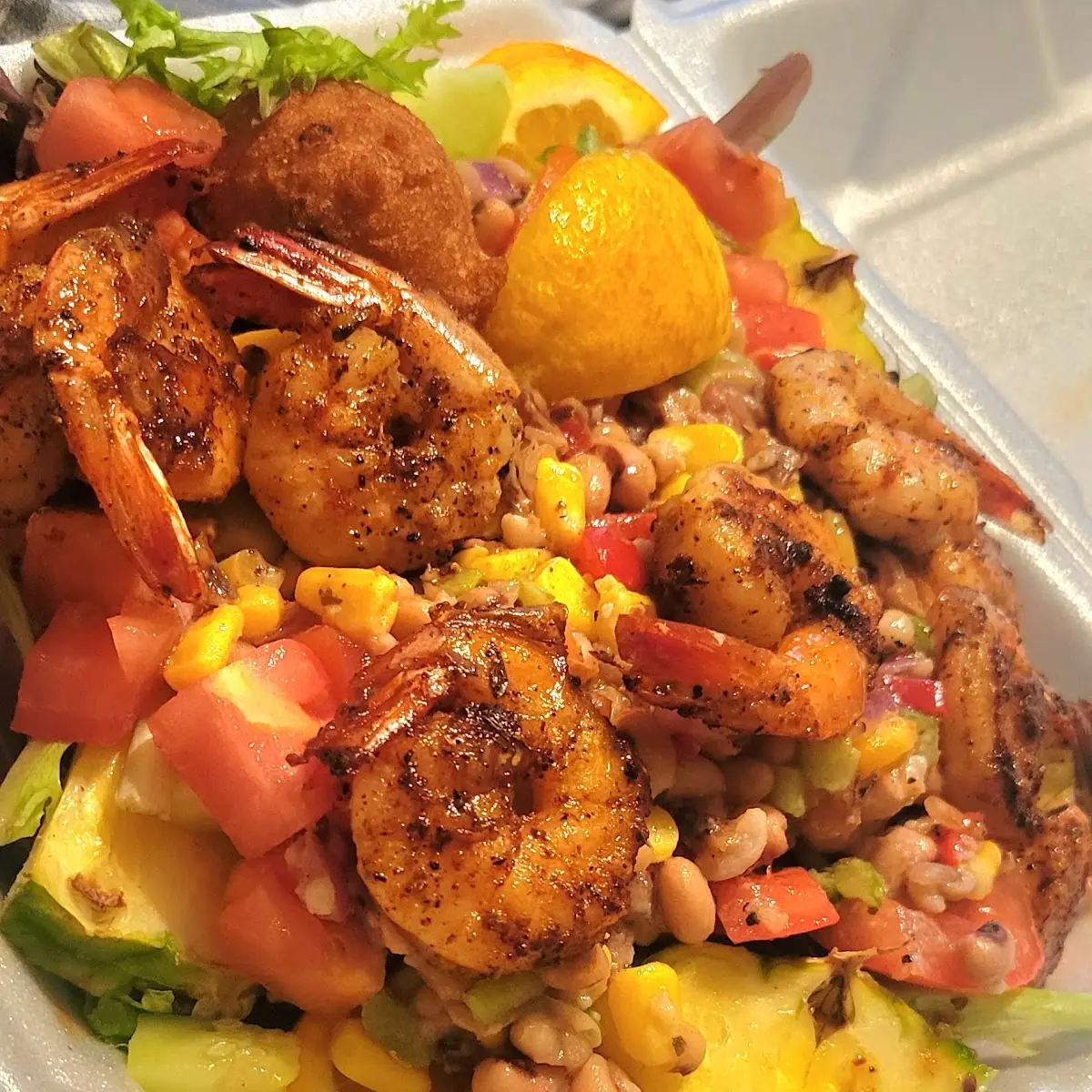 Shrimp Salad w Black Eye Peas