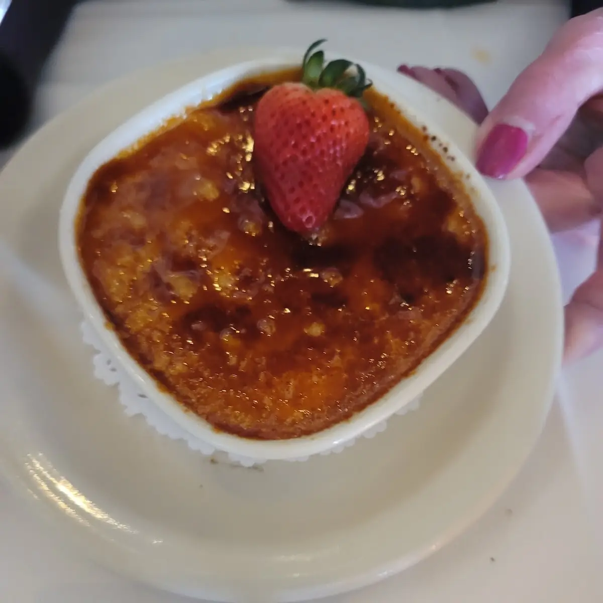 Strawberries & Cream Creme Brulee