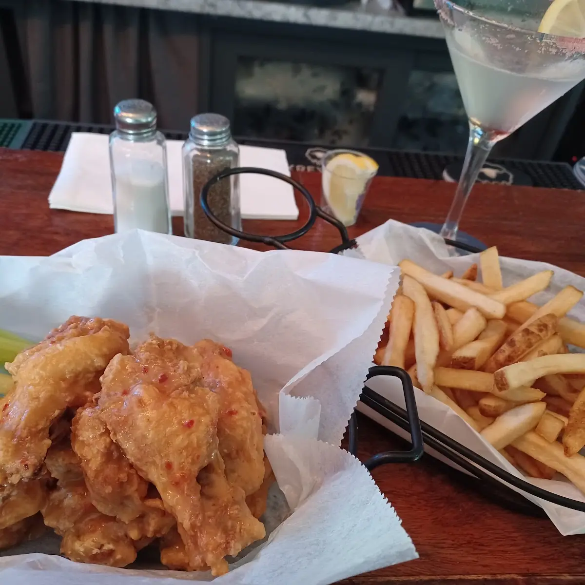 Honey Mustard Wings and Fries
