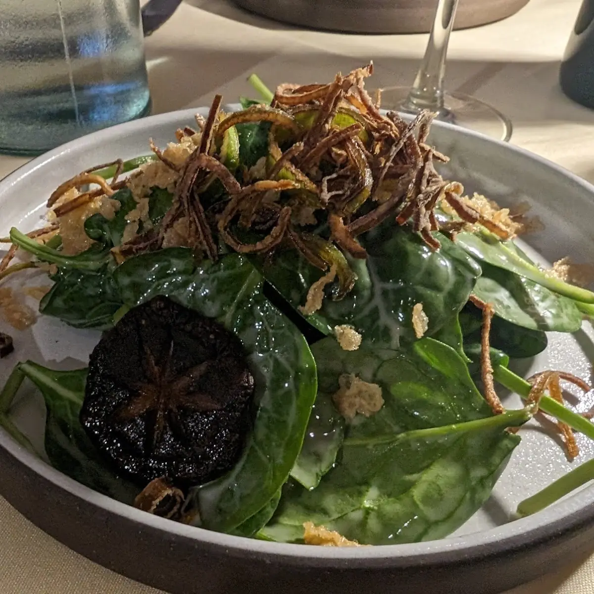 Miso Truffle Spinach Salad