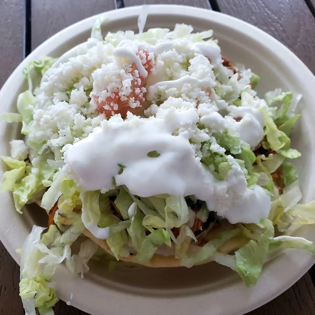 Tinga Chicken Tostada