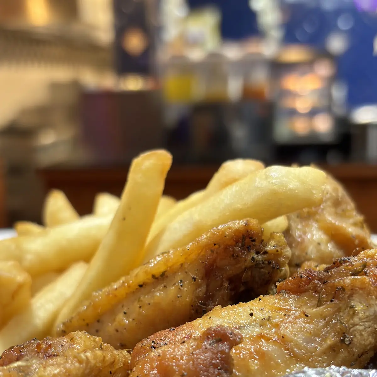 Lemon Pepper Wings and Fries