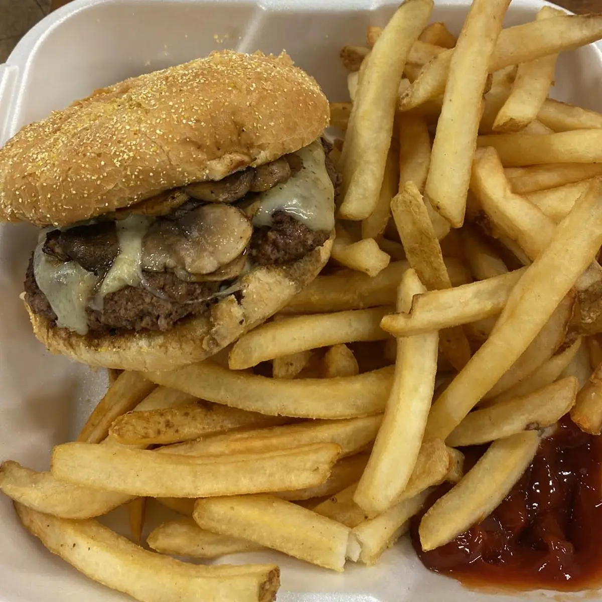 Mushroom Swiss Burger
