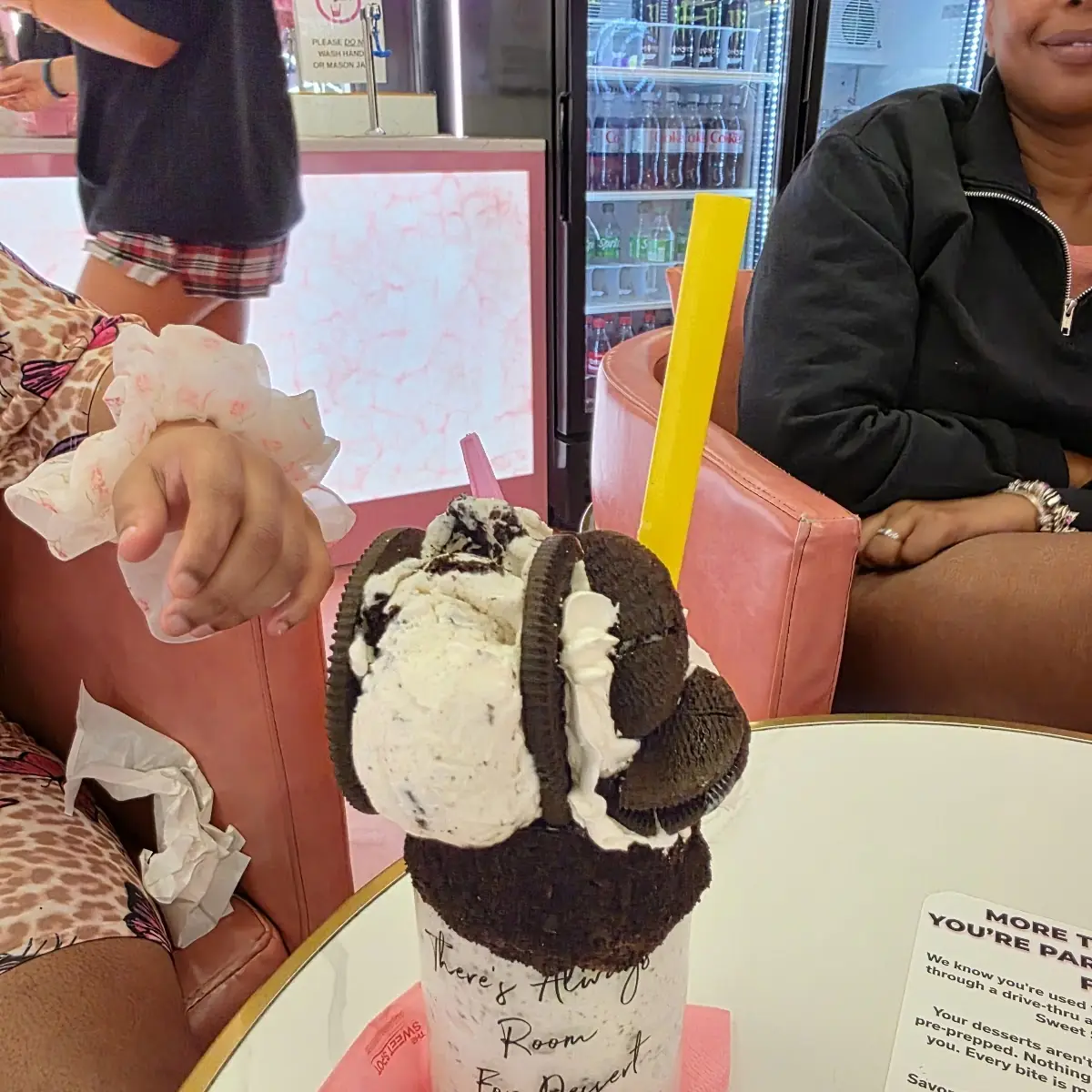 Oreo Cookies and Strawberry Ice Cream