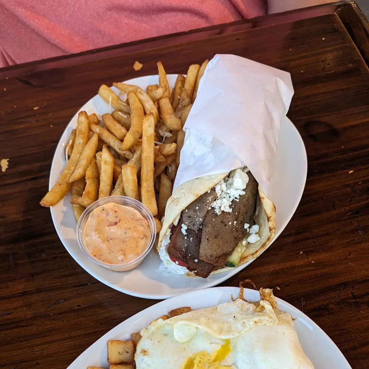 Gyro and Country Fried Pork