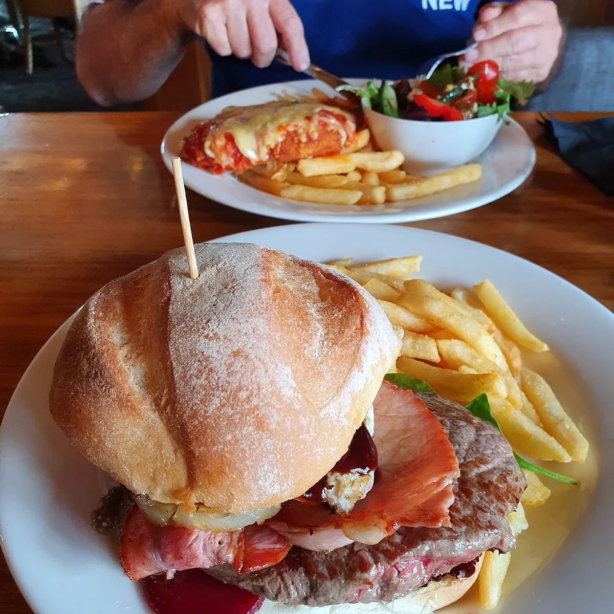 Top Pub Burger and Fries