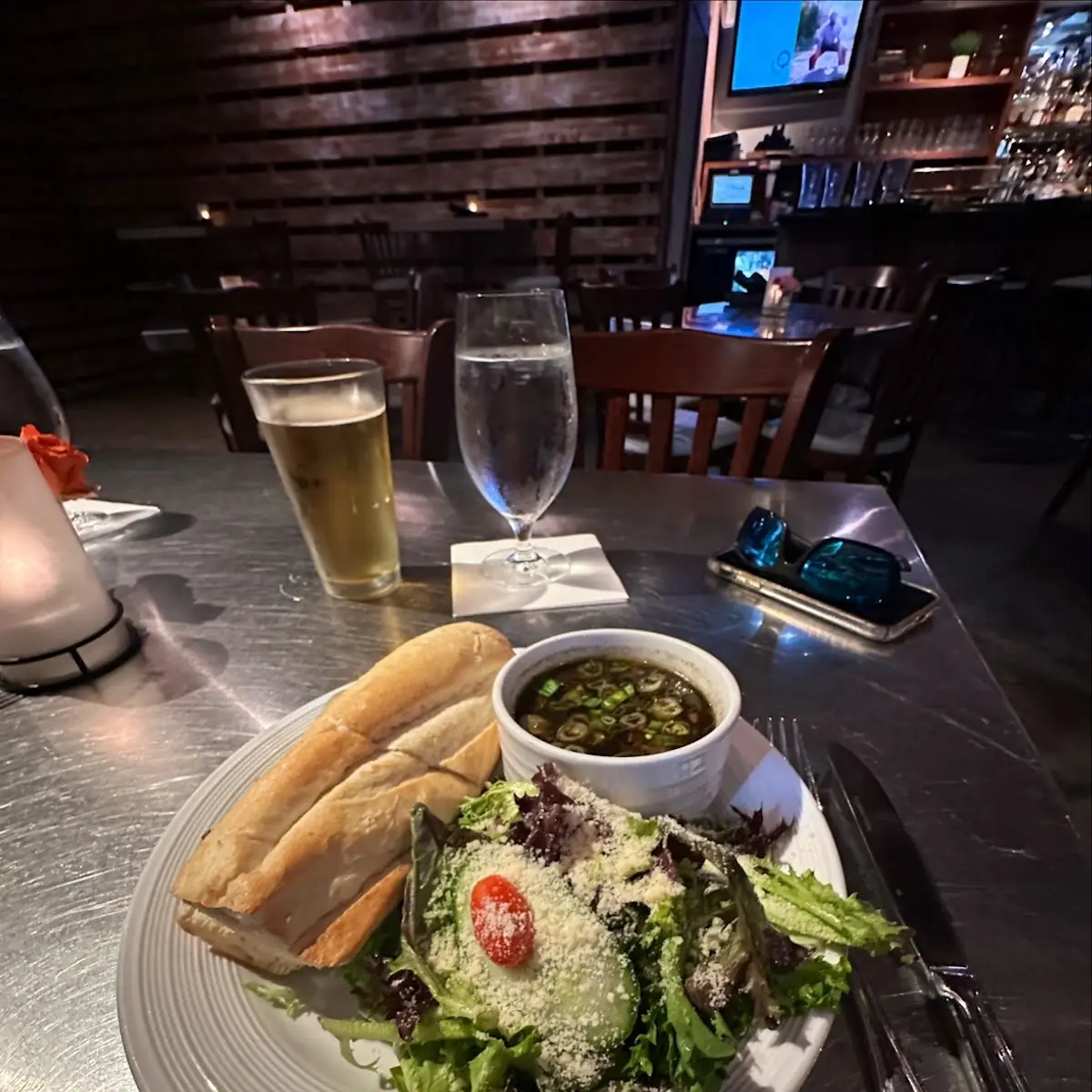 French Dip with Side Salad