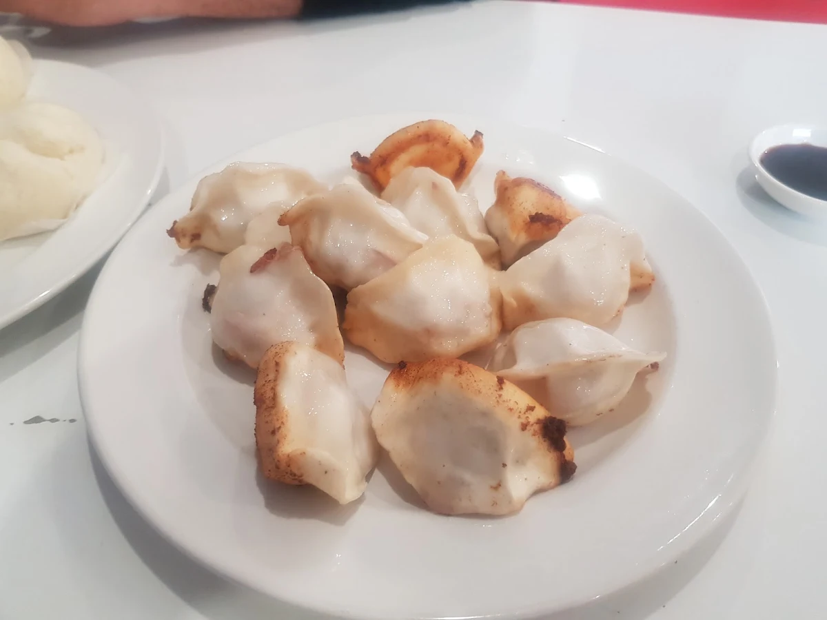 Pork Dumplings in Chicken Broth with Green Vegetables, Dumpling Go Go