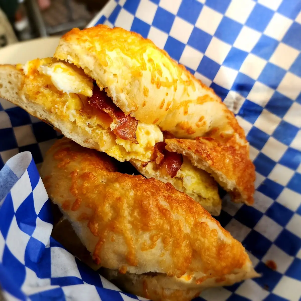Bacon Egg and Cheese Bagel Sandwich